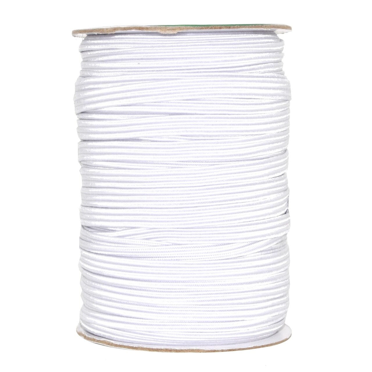 White Elastic Bands 1/4 Flat Elastic Cord Stretch Strap - 6mm 50 Yds Roll of Elastic Straps Braided Elastic Band - 1 4 Inch Elastics for Sewing and Elastic Crafting